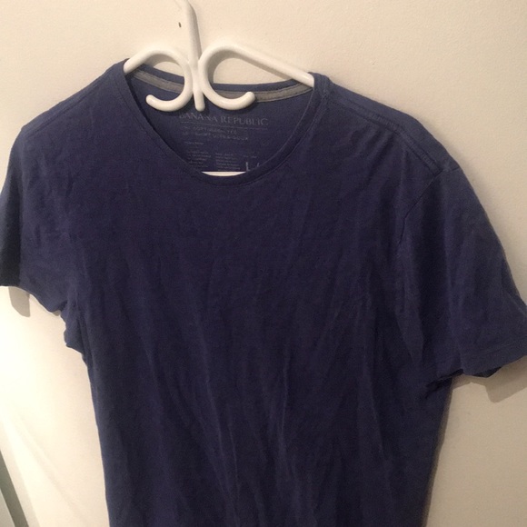 Banana Republic Soft Wash Ultra Soft Blueish Purple  Cotton Tshirt - Picture 3 of 4